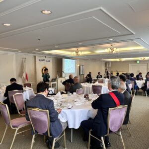 東京芝ロータリークラブ様の例会にて、理事長の鈴木が講演いたしました